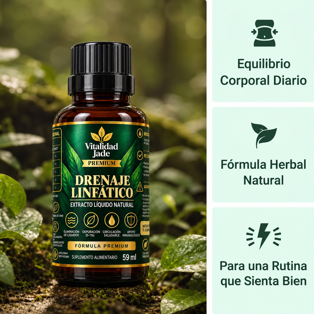 Drenaje Linfatico Vitalidad Jade - Gotas Naturales