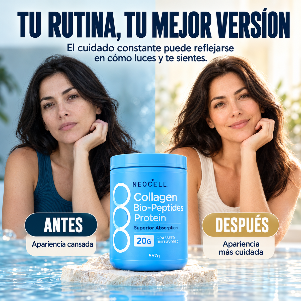 Colágeno Bio-Péptidos NeoCell Grass Fed 567 g - 20 g por porción