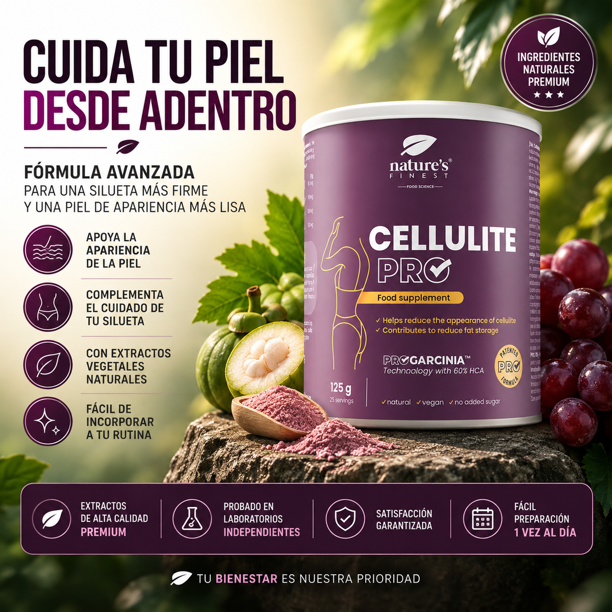 CELLULITE PRO + Garcinia Cambogia – Cuidado de Piel y Silueta