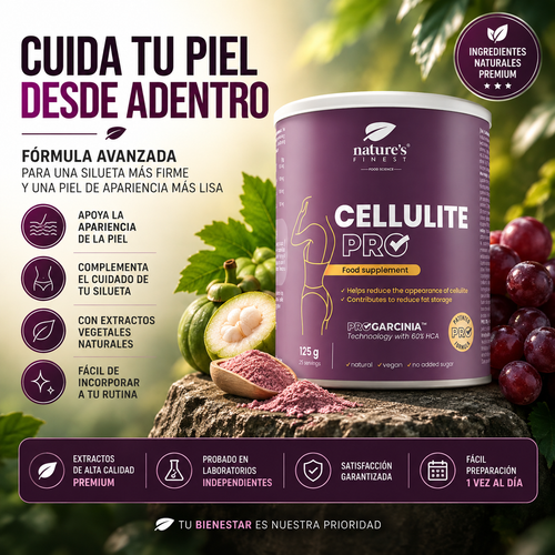 CELLULITE PRO + Garcinia Cambogia – Cuidado de Piel y Silueta