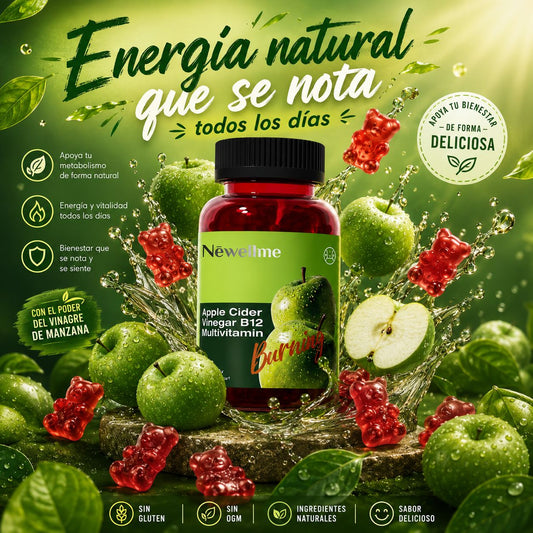 Gomitas de Vinagre de Manzana - Quemador de Grasa Natural - 60 gomitas